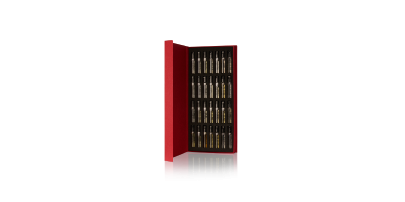 Coffret rouge de 28 échantillons